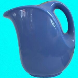 Hall China 5118 Made For Montgomery Ward Water Pitcher Blue No Lid Vintage